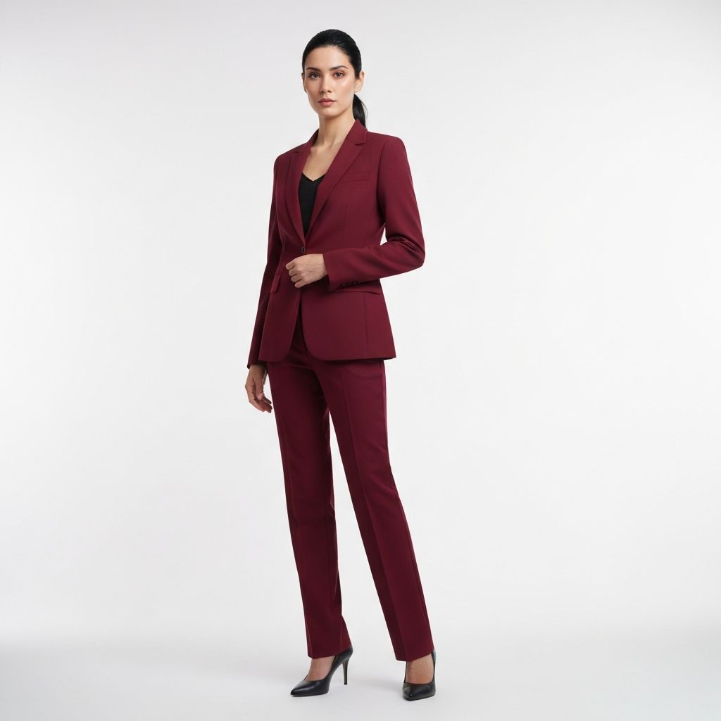Modello 01 - Giacca Donna Burgundy