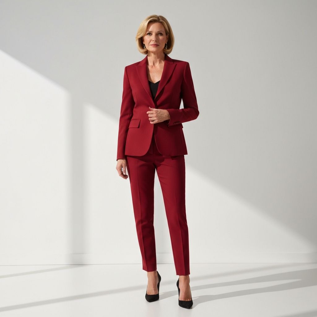 Modello 02 - Giacca Donna Burgundy